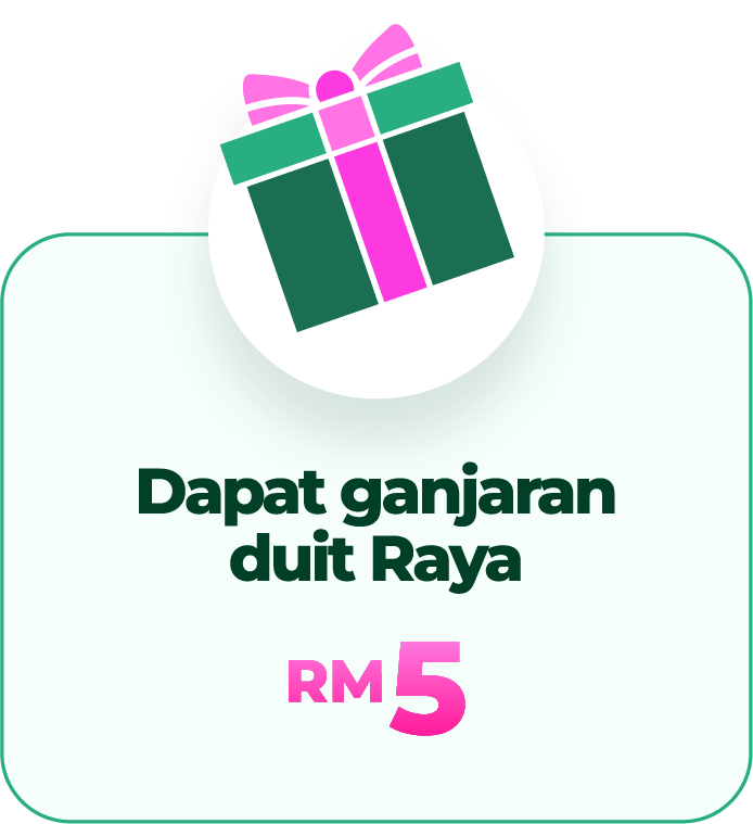 Dapat ganjaran duit Raya